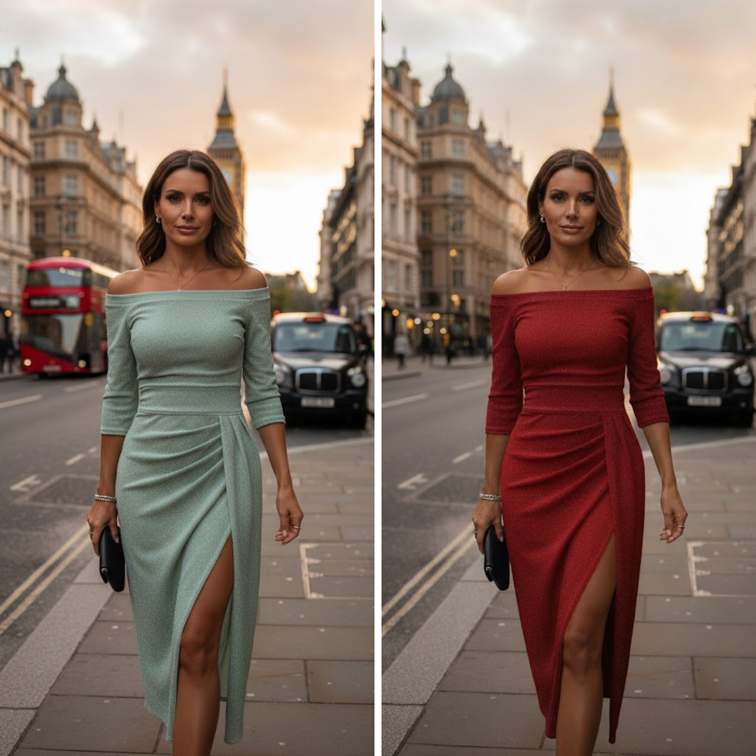 Lylah - Draped Halter-Neck Maxi Dress