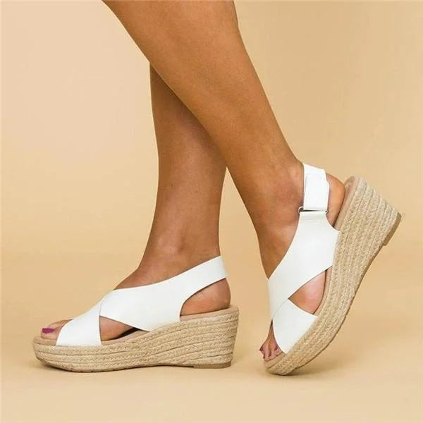 Zadie - Cross Strap Platform Sandals Casual Style