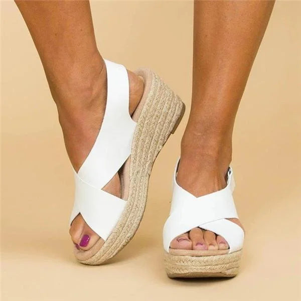 Zadie - Cross Strap Platform Sandals Casual Style