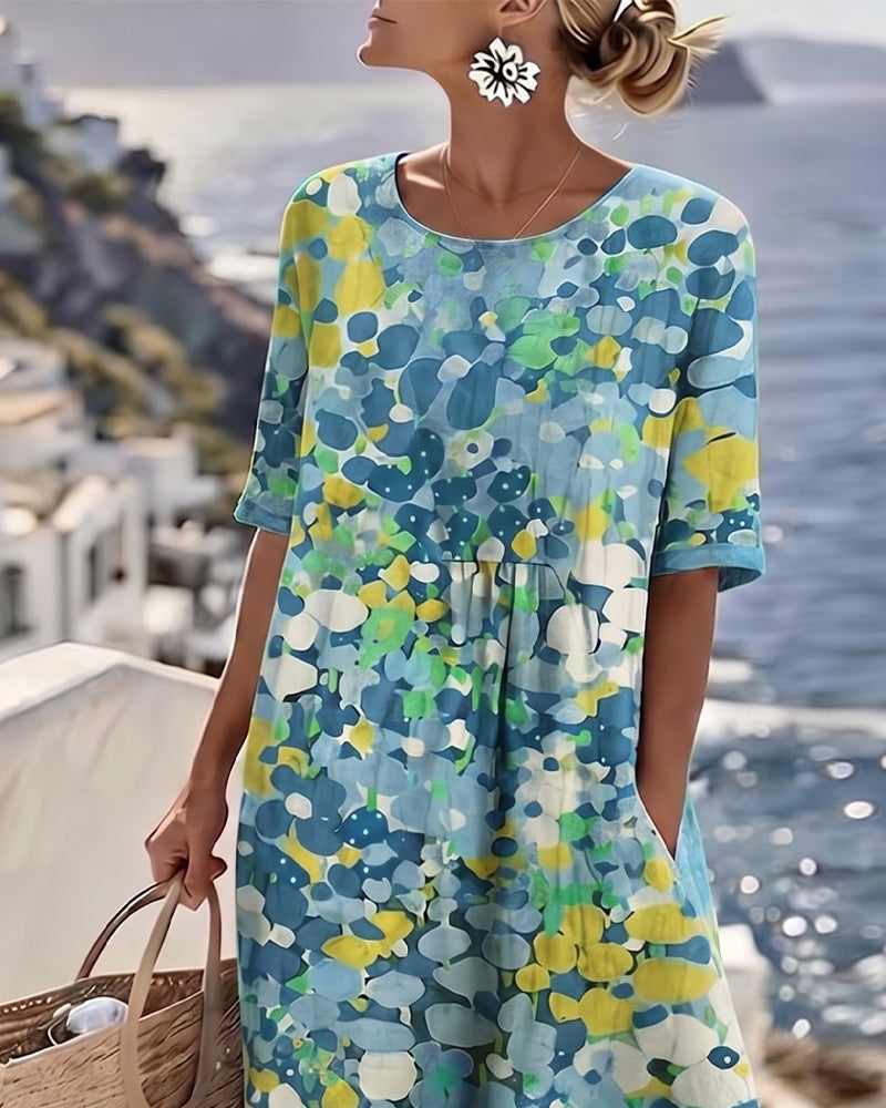 Adria - Soft-Touch A-Line Midi Dress