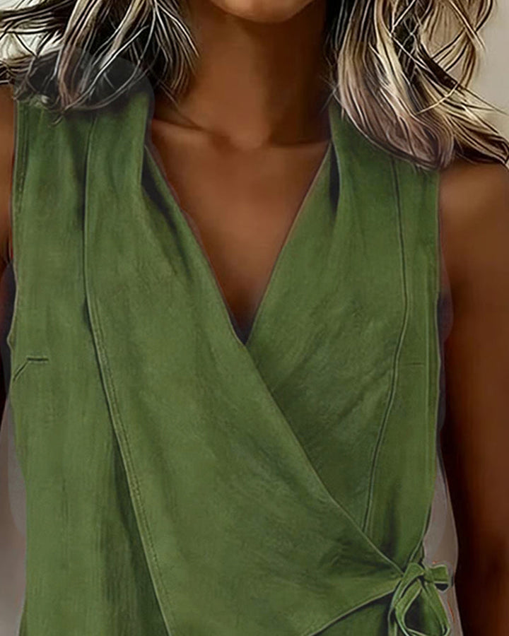Farren - Sleeveless Wrap Blouse
