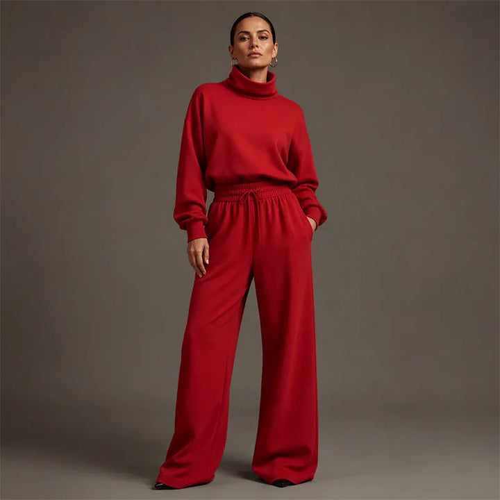 Orianna - Soft-Touch Turtleneck Two-Piece Set