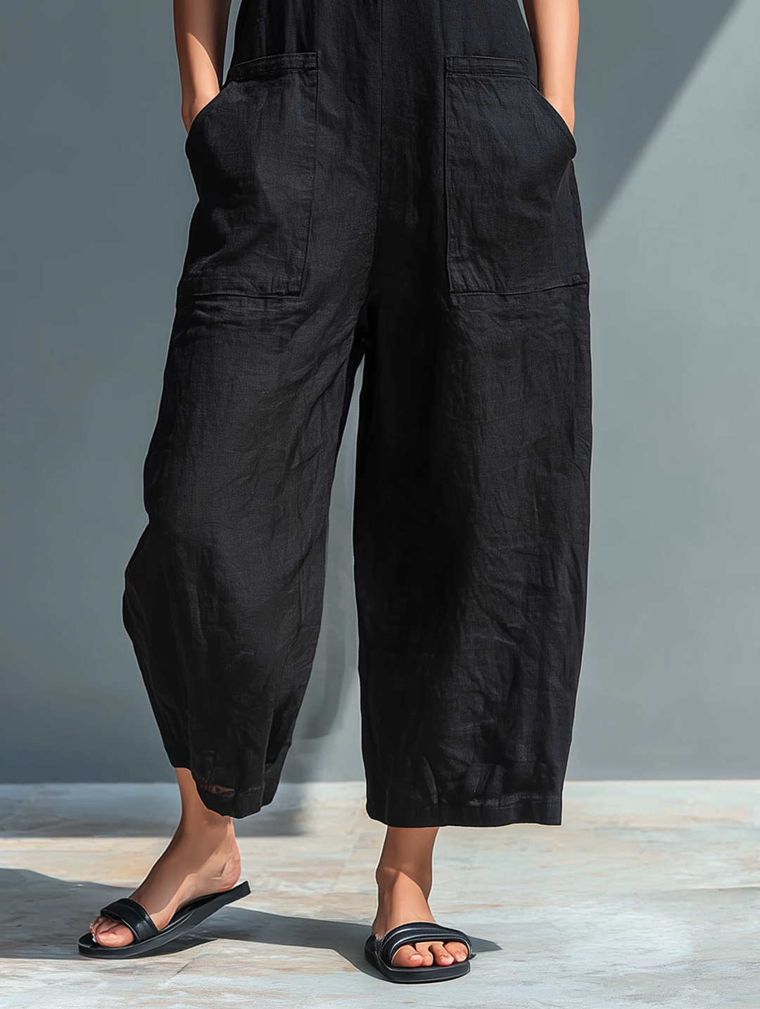 Zeria - Fluid Linen Jumpsuit