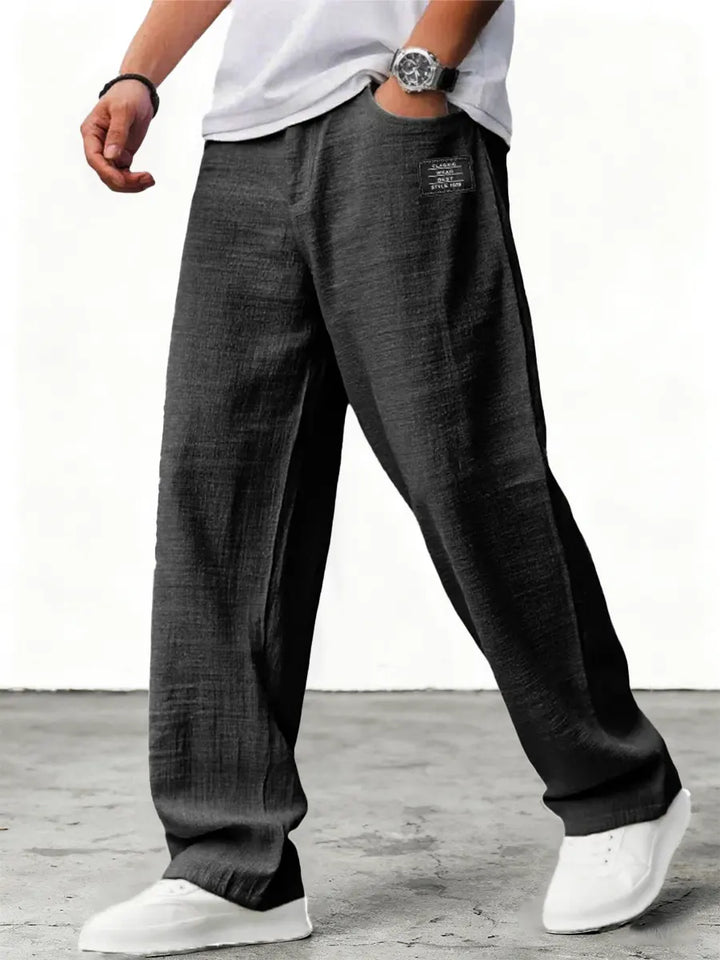 Aron - Lightweight Textured Trousers