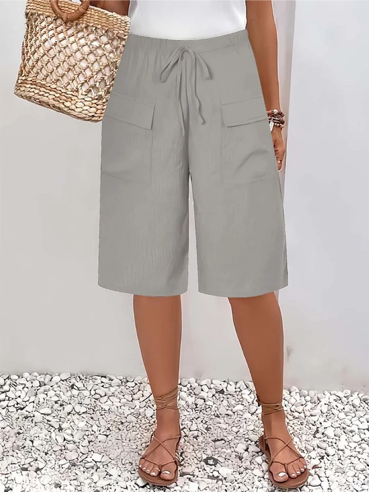 Nyla - Soft-Touch Drawstring Shorts