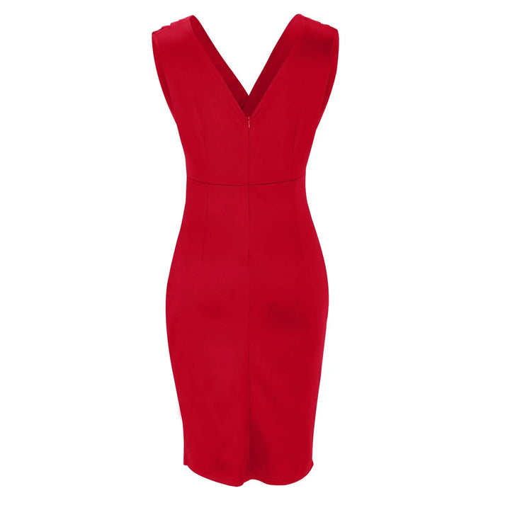 Arielle - Sculpting V-Neck Slit Dress