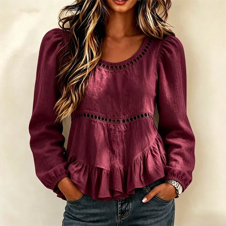 Genevelle - Soft-Touch Ruffled Blouse