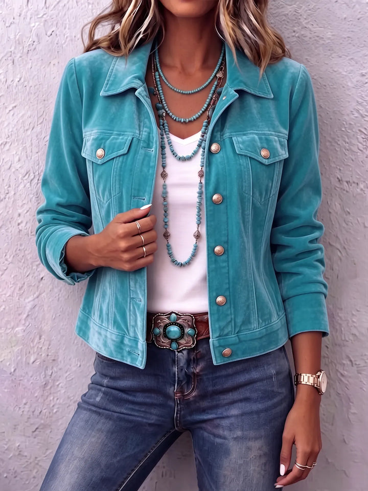 Amandria - Vintage Wash Button Jacket