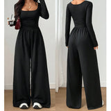 Elanisse - Soft-Touch Wide-Leg Jumpsuit