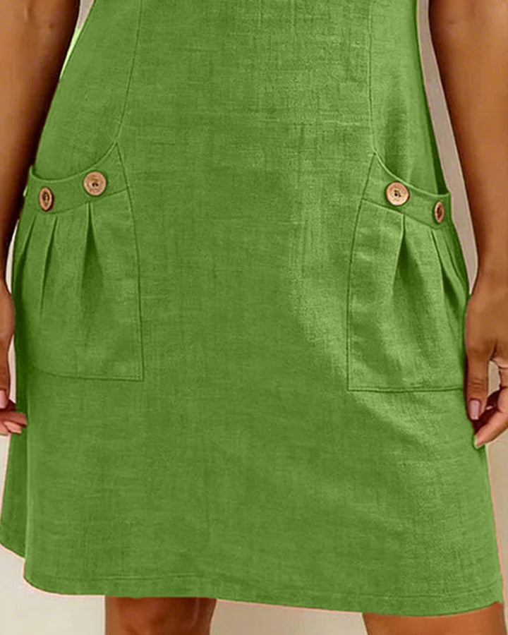 Ravelle - Soft-Touch Linen A-Line Dress
