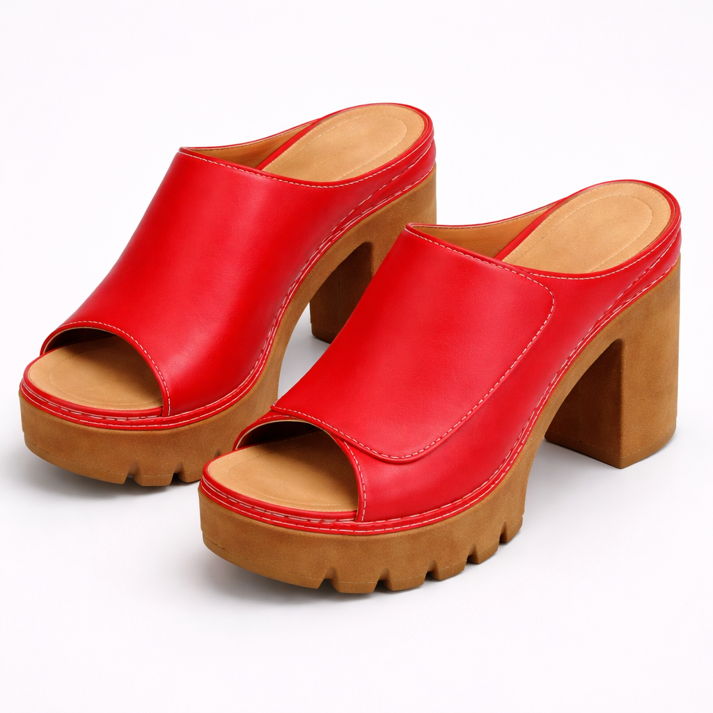 Zareen - Polished Platform Wedge Sandal
