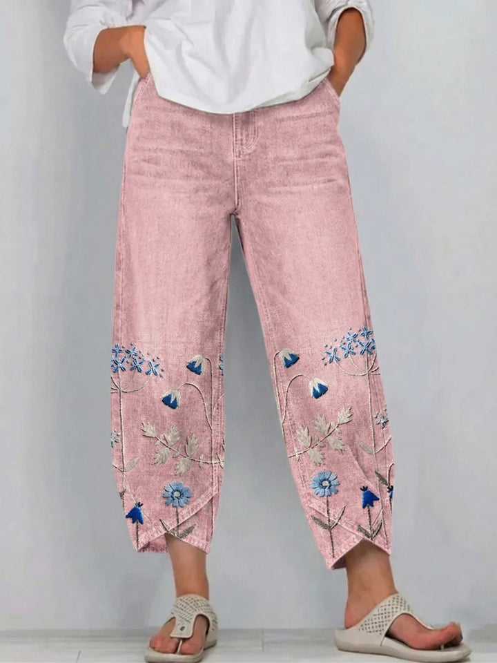 Giada - Printed Relaxed Fit Jeans