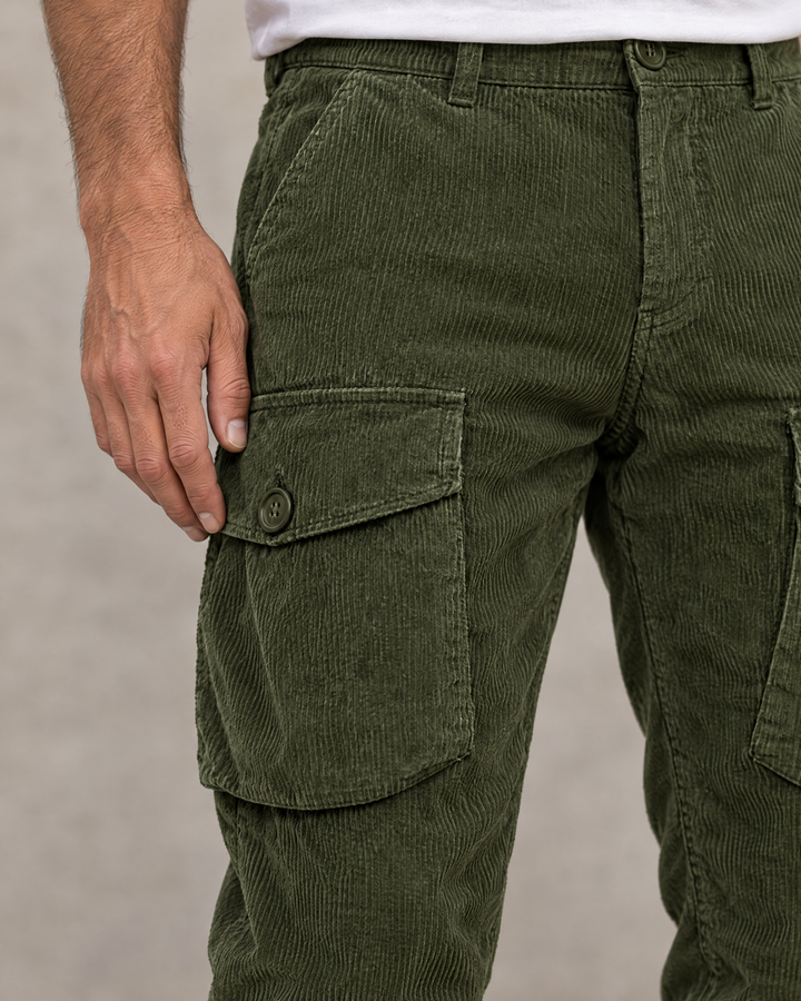 Milo - Ribbed Cargo Trousers