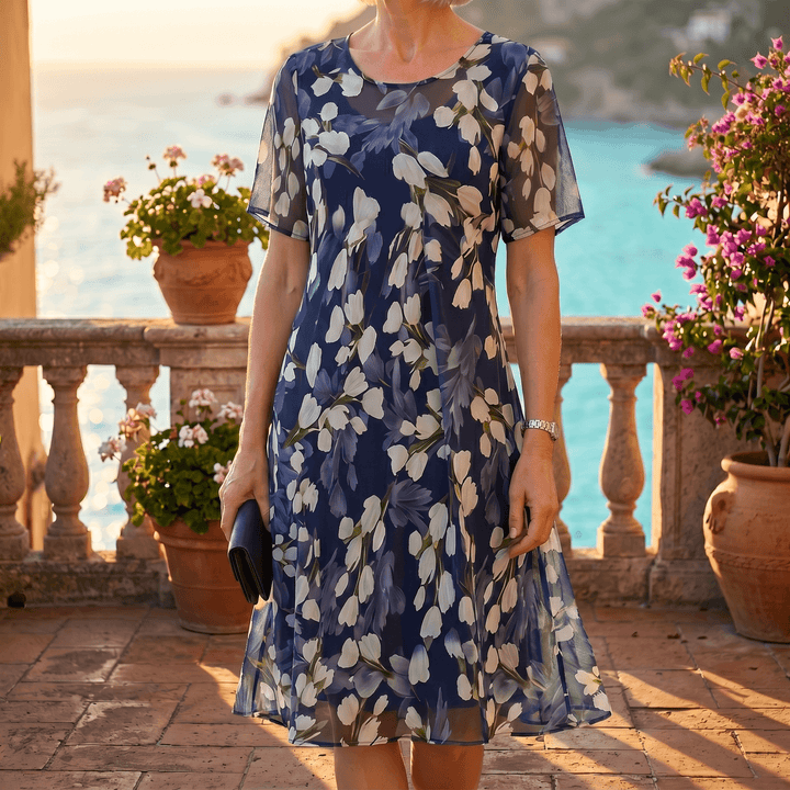 Genevora - Airy Floral Midi Dress