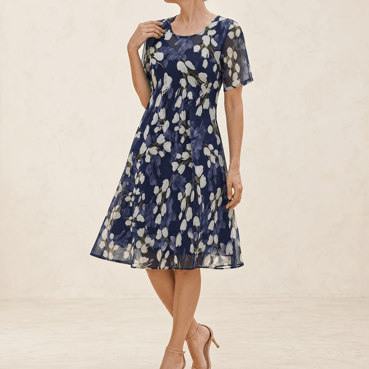 Genevora - Airy Floral Midi Dress