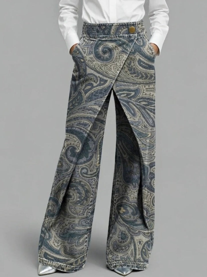 Dottie - Multicolour Floral Wide-Leg Jeans