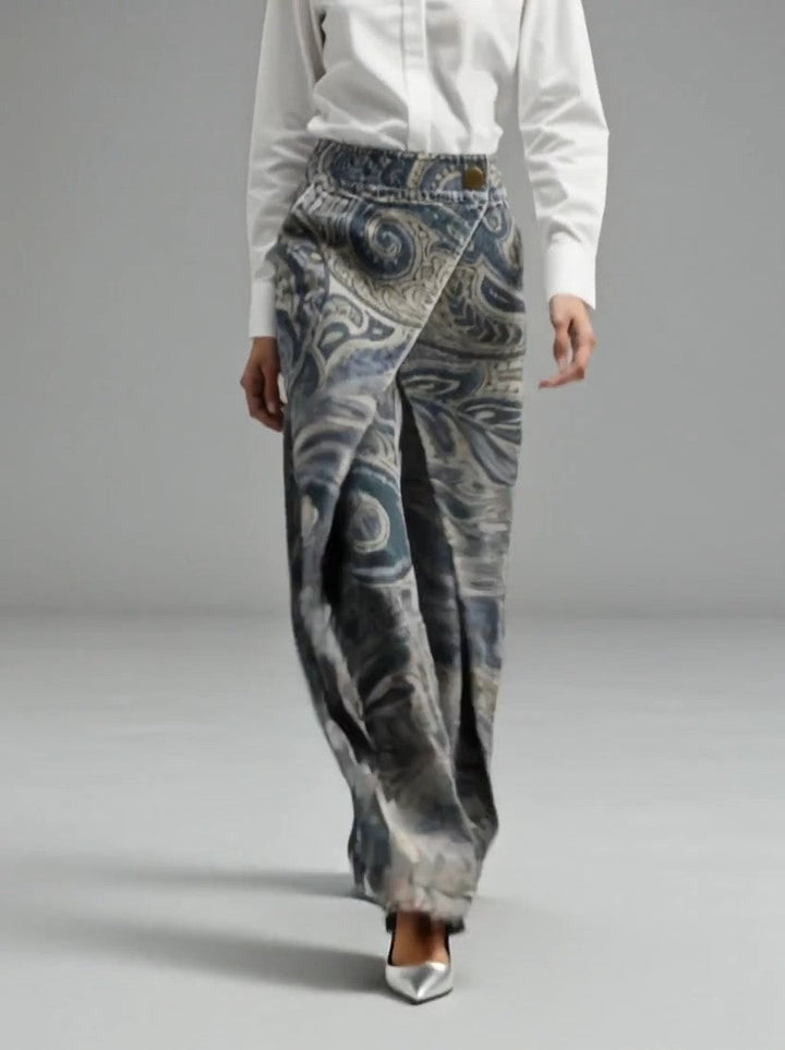 Dottie - Multicolour Floral Wide-Leg Jeans