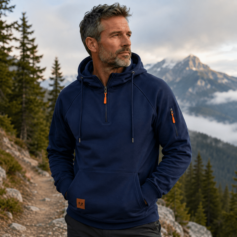 Sterling - Soft-Touch Half-Zip Hoodie