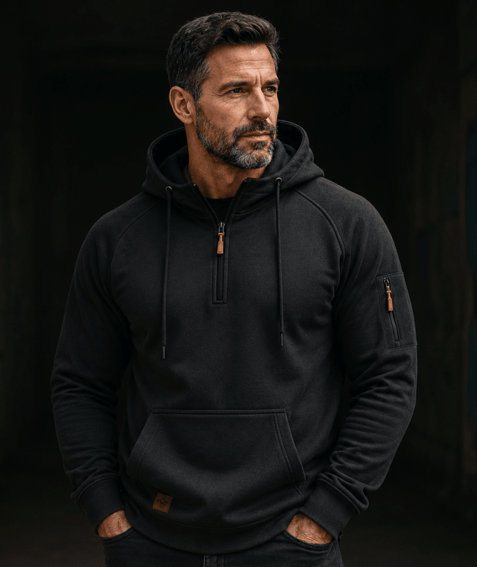 Sterling - Soft-Touch Half-Zip Hoodie