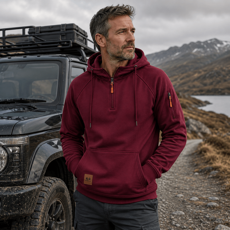 Sterling - Soft-Touch Half-Zip Hoodie