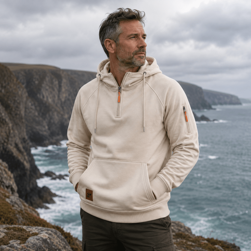Sterling - Soft-Touch Half-Zip Hoodie