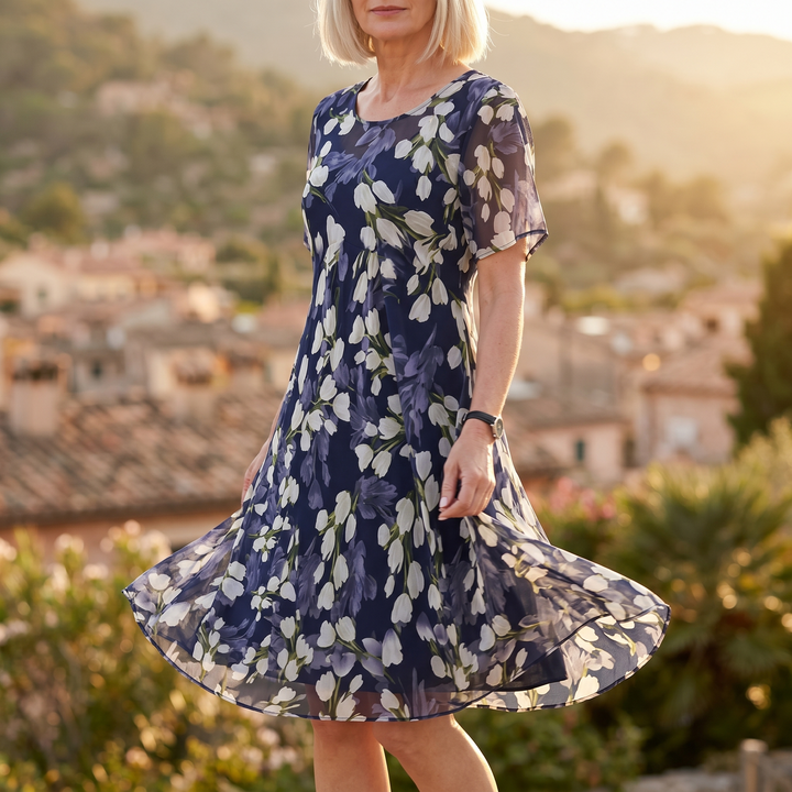 Genevora - Airy Floral Midi Dress