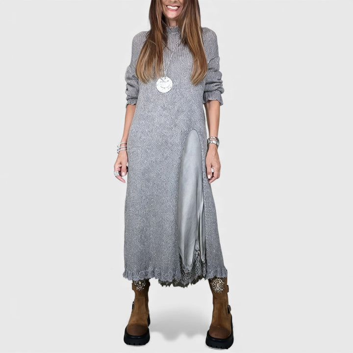 Aravina - Soft-Touch Layered Sweater & Dress Set