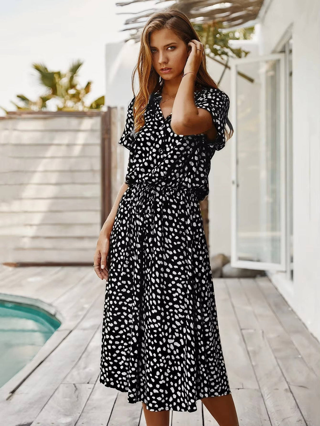 Viviana - Relaxed Collared Midi Dress