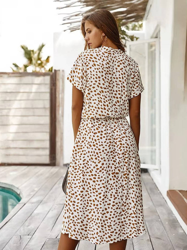 Novella - Button Front Casual Midi Dress