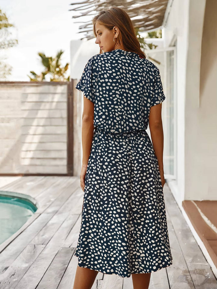 Novella - Button Front Casual Midi Dress