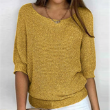 Fiora - Breathable 3/4-Sleeve Sweater
