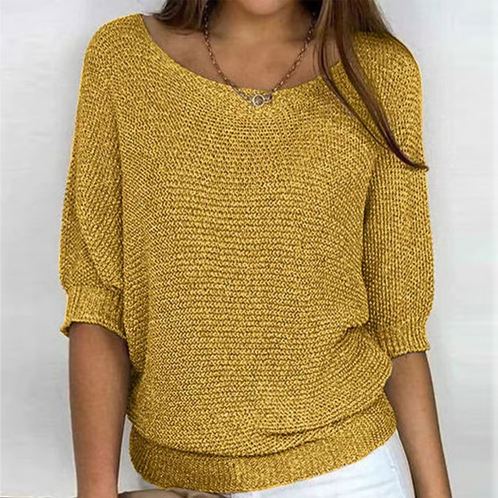 Fiora - Breathable 3/4-Sleeve Sweater