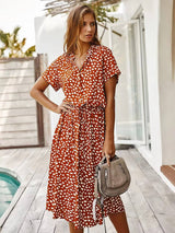 Novella - Button Front Casual Midi Dress