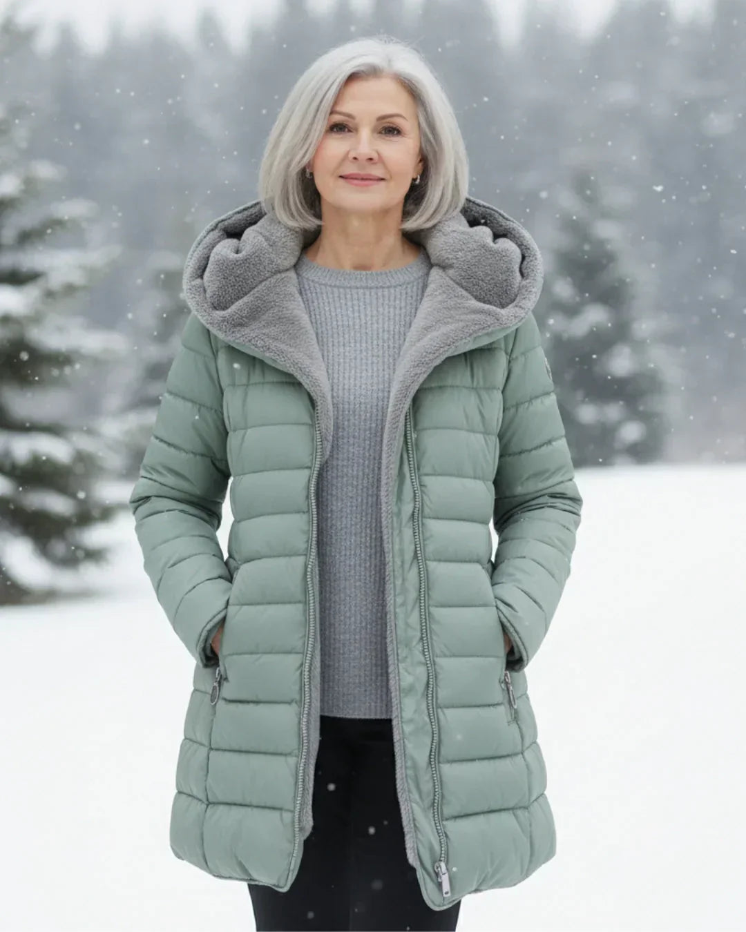 Leni - Warm Lined Hooded Puffer Coat