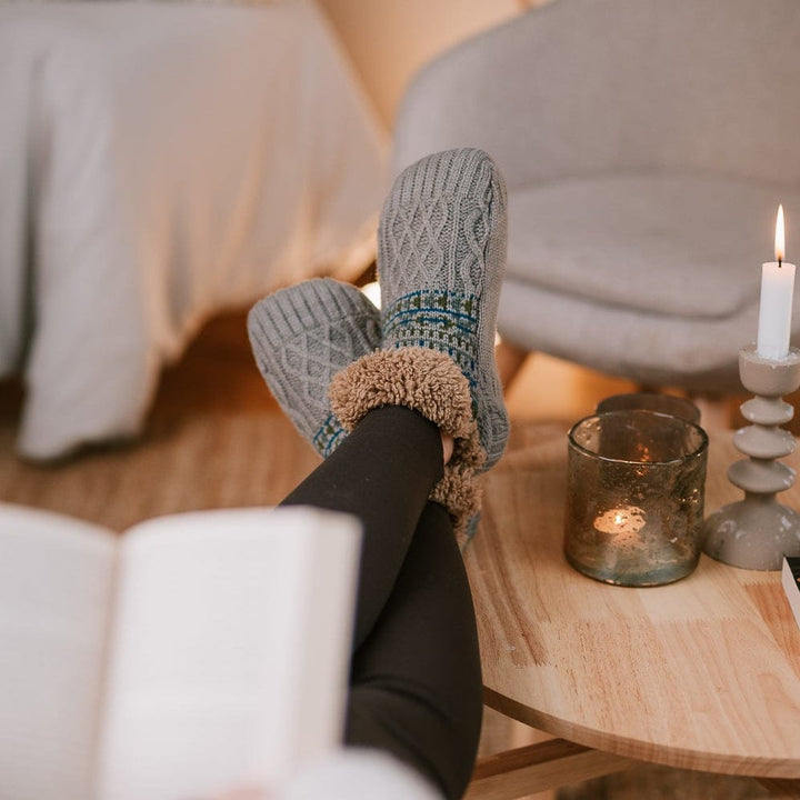 Zailora - Plush-Lined Grip Socks