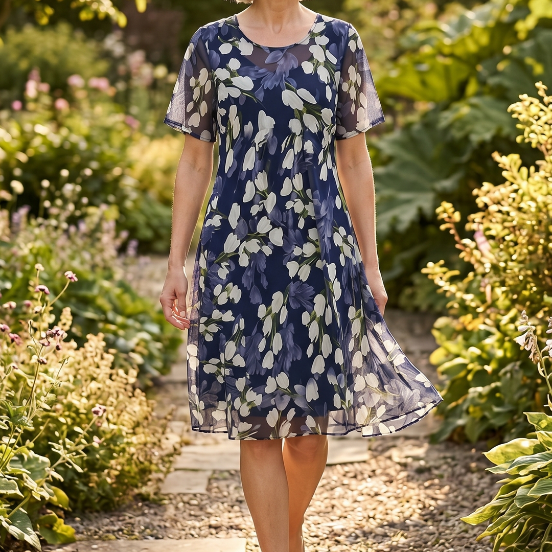 Genevora - Airy Floral Midi Dress