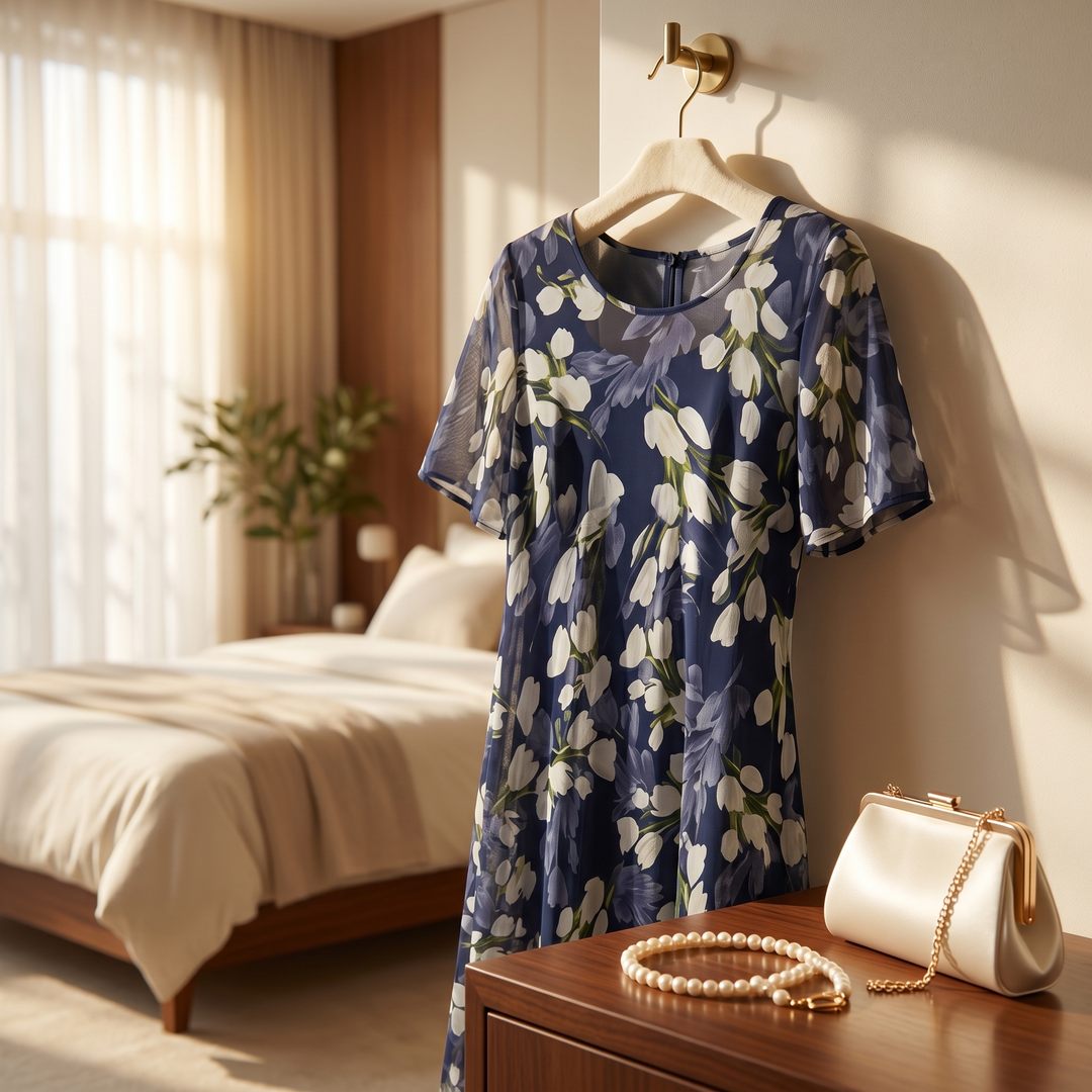 Genevora - Airy Floral Midi Dress