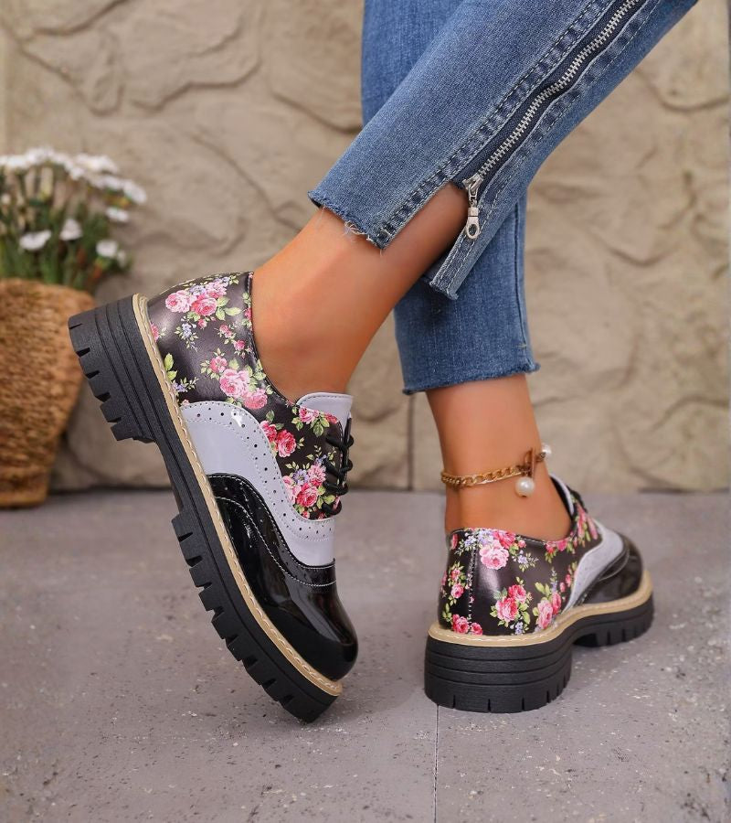 Dagna - Premium Floral Oxford Shoes