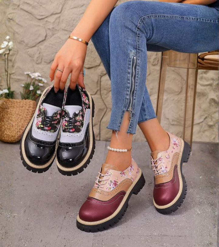 Dagna - Premium Floral Oxford Shoes