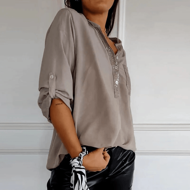 Keviya - Soft-Touch Button-Down Shirt