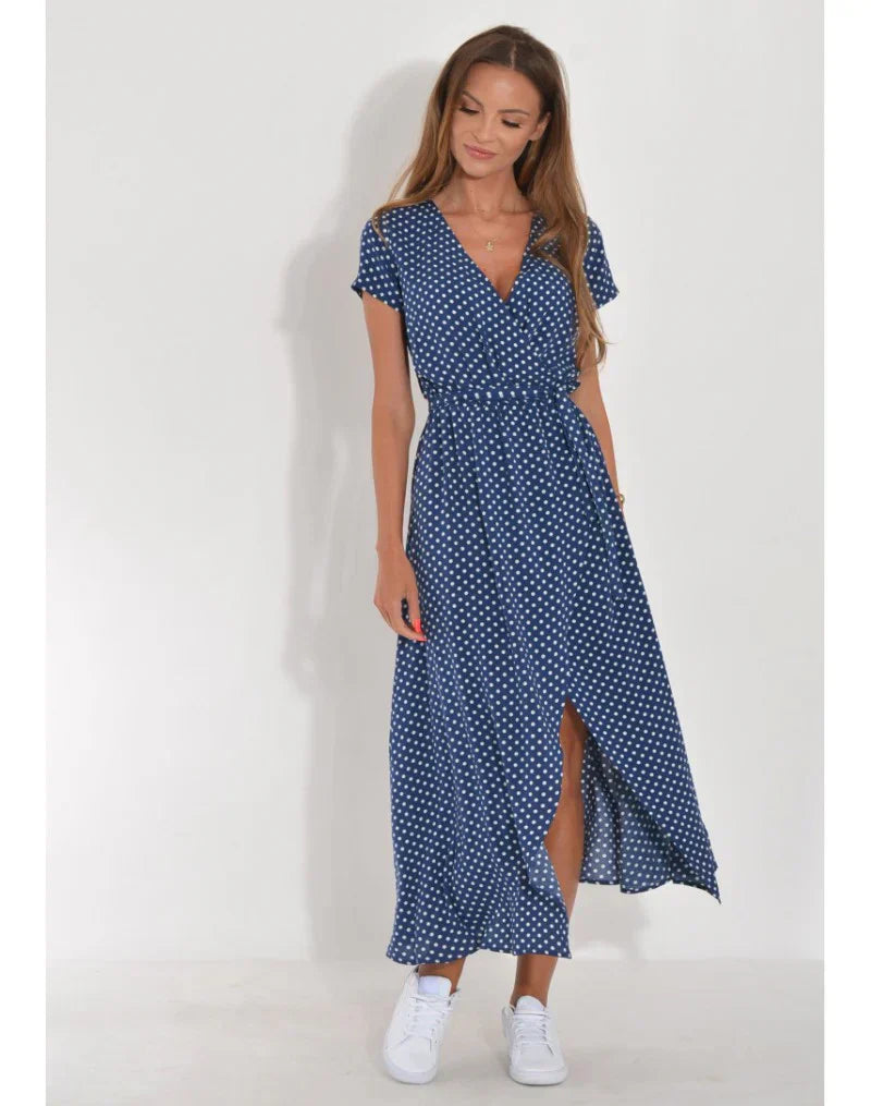 Zayvia - Soft-Touch Sculpting V-Neck Dress