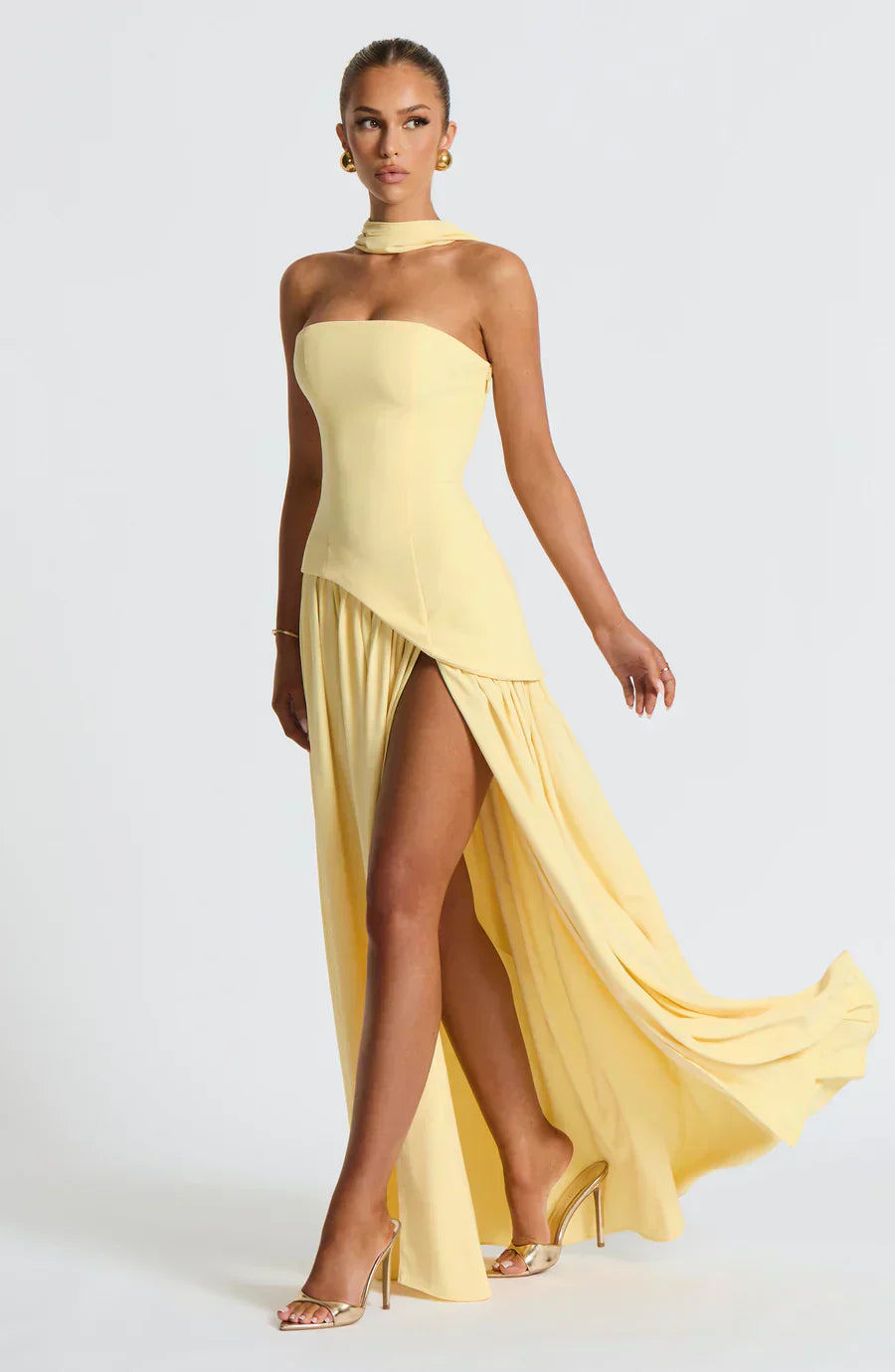 Rynellea - Elegant Strapless Evening Dress