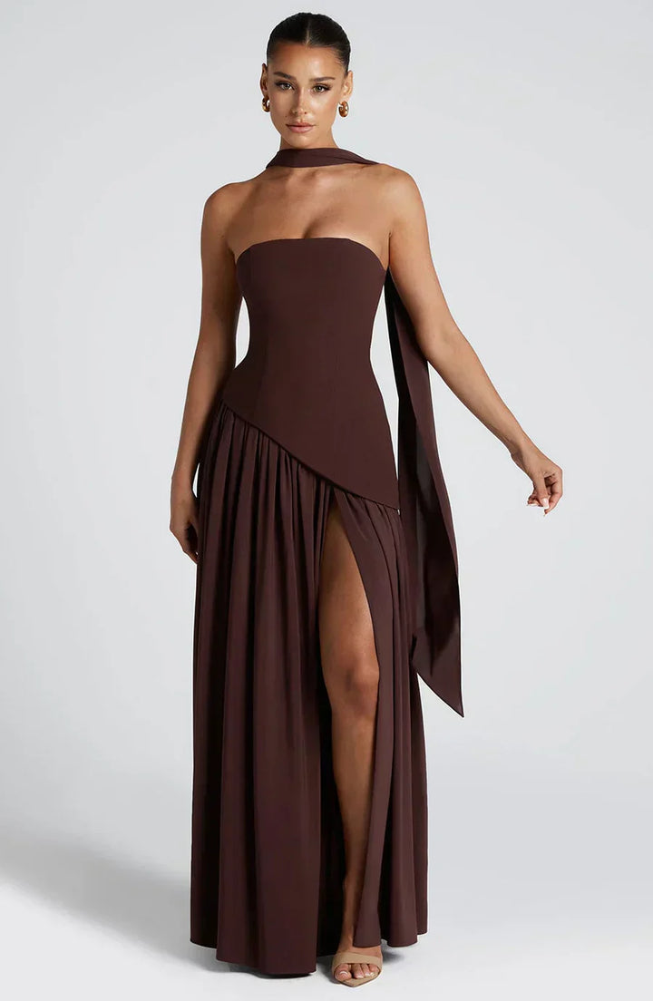 Rynellea - Elegant Strapless Evening Dress