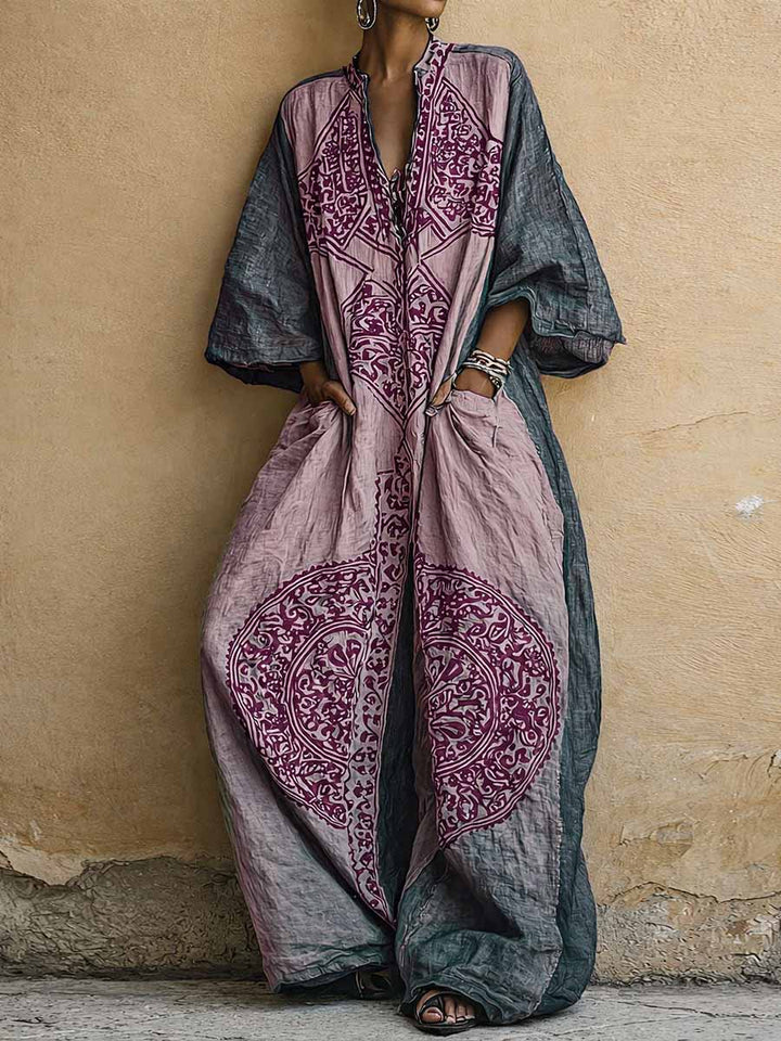 Melantha - Soft-Touch Vintage Print Jumpsuit