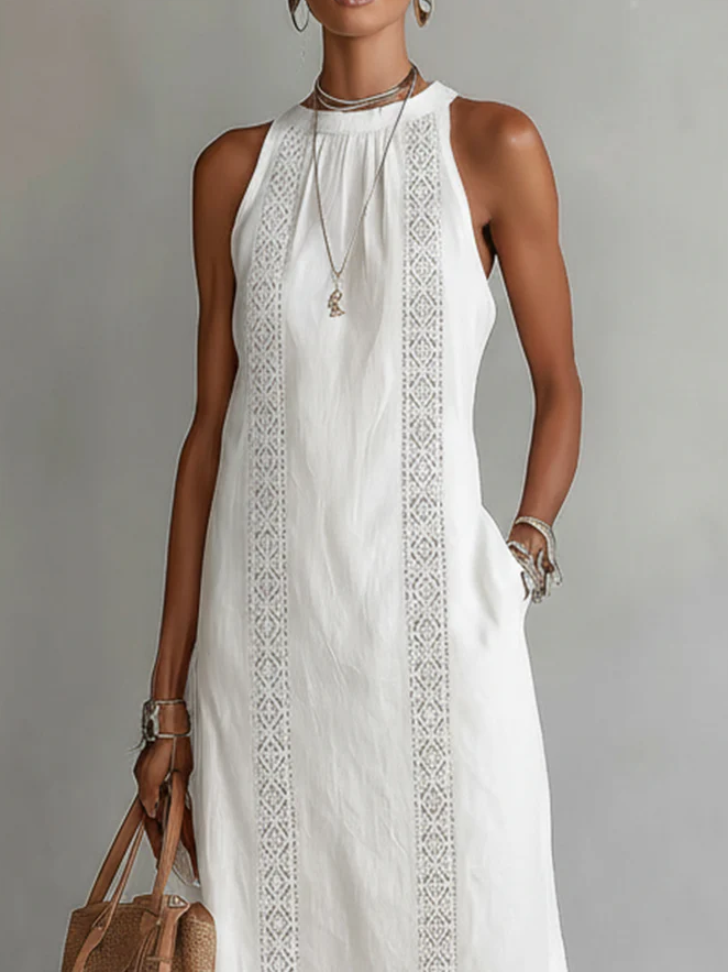 Caris - Breezy Linen Midi Dress
