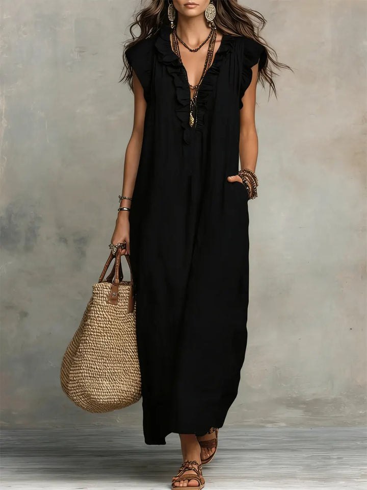 Ivara - Premium Linen Maxi Dress