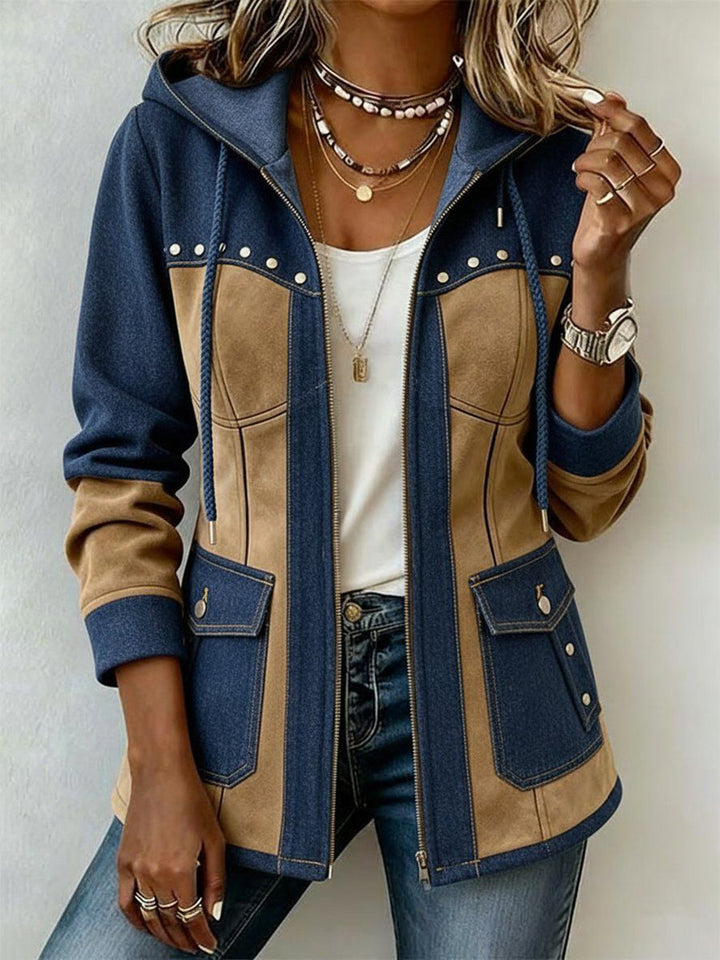 Amara - Textured Hooded Jacket