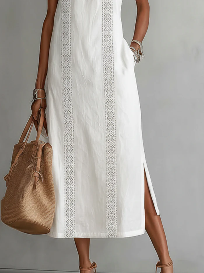 Caris - Breezy Linen Midi Dress