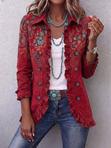 Faelisse - Artisanal Paisley Ruffle Jacket