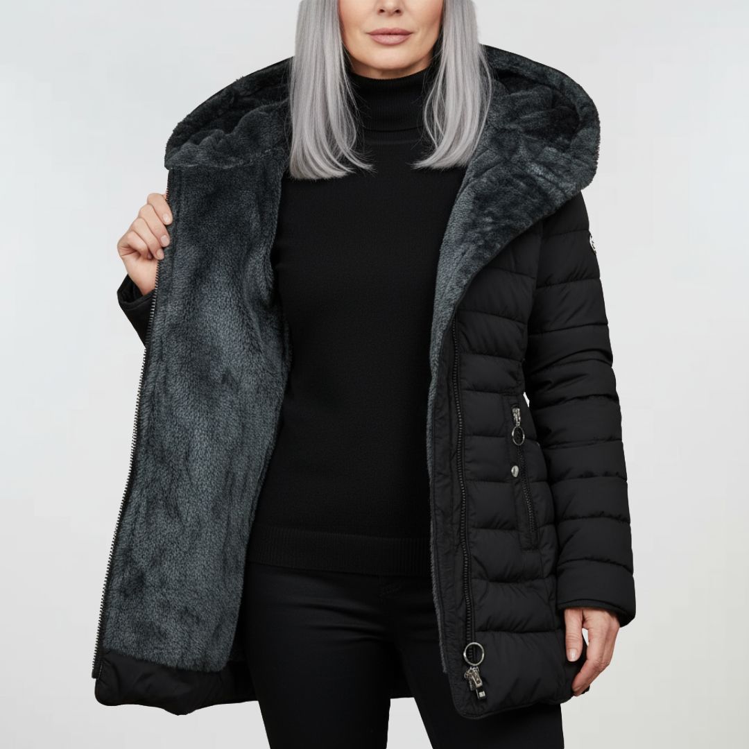 Leni - Warm Lined Hooded Puffer Coat